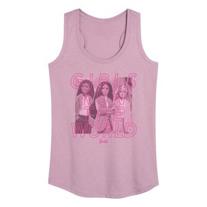 Women's - Barbie - Girls Run the World Graphic Racerback Tank - 1 of 4
