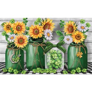 Briarwood Lane St. Patricks Day Doormat 30x18 Indoor Outdoor Irish Mason Jars St. Patrick's Day For St. Patricks Day Doormat - 1 of 4