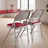 2/4/6 Pack Folding Chairs, PU Leather Cushions, 350Lb Capacity, Stackable Indoor/Outdoor - 4 of 4
