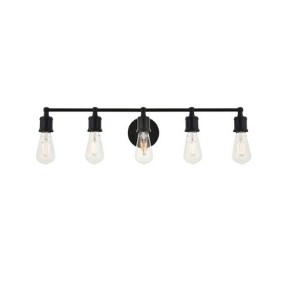 Elegant Lighting Serif 5 light black Wall Sconce