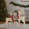 3-Piece Lighted Christmas Reindeer Set, Weatherproof Outdoor Decor with 290 Warm White LEDs, Sparkling Golden Deer Family, 5FT Holiday Ornament - 4 of 4