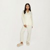 Anna-Kaci Lounge Women's 2-Piece Set Long Sleeve Button Front Top and Relaxed Fit Pants Pajama Set with Polka Dot Print - 2 of 4