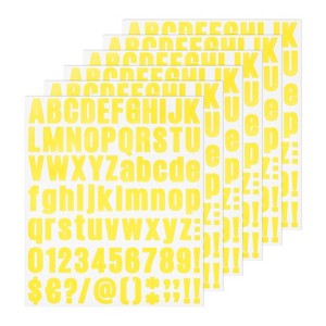 Unique Bargains Waterproof Vinyl Self-Adhesive Durable Mailbox Alphabet Stickers 6 Sheets - 1 of 4