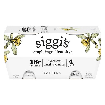 siggi's Nonfat Vanilla Icelandic-Style Skyr Yogurt - 4pk/5.3oz Cups
