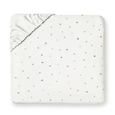 Makemake Organics GOTS Certified Organic Cotton Kids Fitted Sheet - Dotty