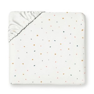 Makemake Organics GOTS Certified Organic Cotton Kids Fitted Sheet - Dotty - 1 of 4