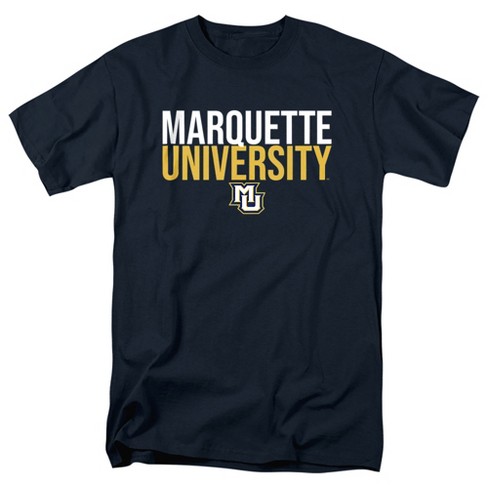 Men's Marquette University Official Stacked Adult Crewneck Sweatshirt Athletic Heather Medium