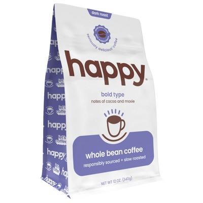 Happy Dark Roast Whole Bean Coffee - 12oz