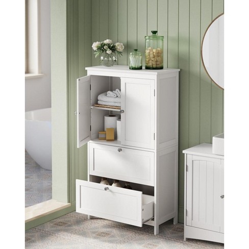 Freestanding Bathroom Storage Cabinet with 2 Drawers & Adjustable