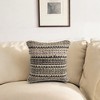 18" Blue And Green Cotton Striped Throw Pillow - 2 of 4