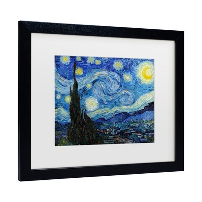 Trademark Fine Art -Vincent van Gogh 'Starry Night' Matted Framed Art