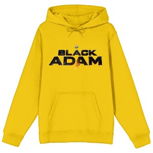 Black Adam Text Logo Men's Yellow Sweatshirt - 1 of 1