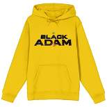 Black Adam Text Logo Men's Yellow Sweatshirt