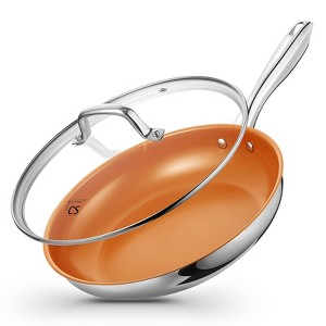 KOCH SYSTEME CS 8 Inch Stainless Steel Frying Pan with Nonstick Copper Ceramic Coating - 1 of 4