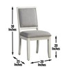 Hardwood Solids Side Chair (Set of 2) with Upholstered Seat and Back, Wood-Framed Back, Tapered Legs, Levelers, and Microfiber Fabric - 2 of 4