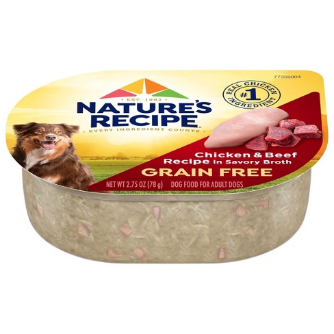 Nature s Recipe Grain Free Chicken Beef Wet Dog Food In Wholesome Broth 2.75oz Target