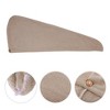 Unique Bargains Women soft Single Layer Hair Towel for Travel 1 Pc - 3 of 4