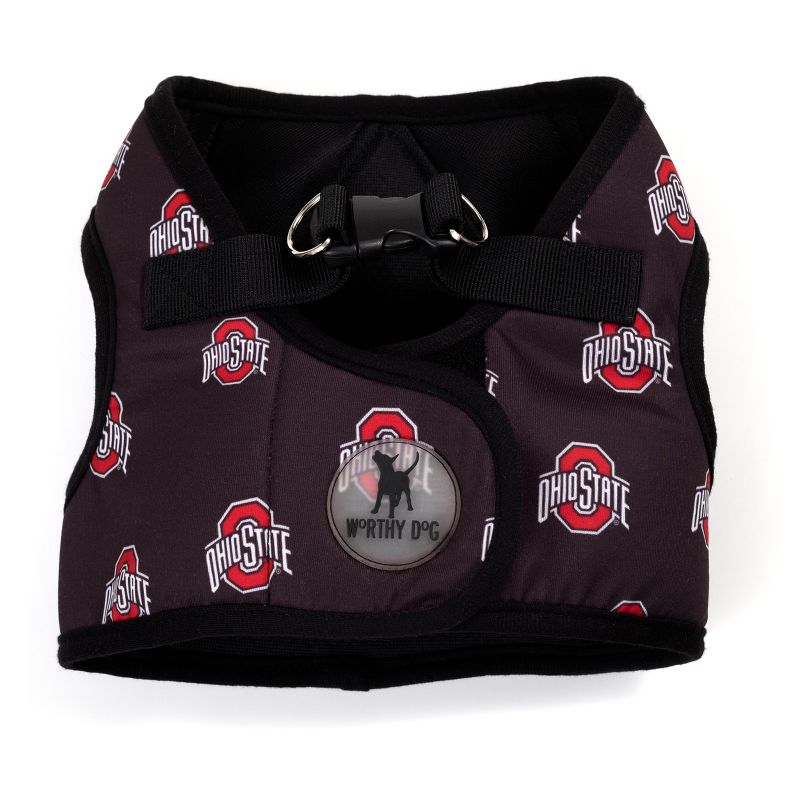 The License House Ohio State Buckeyes Dog Printed Sidekick Harness Vest, 1 of 2