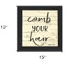 HomeRoots Comb Your Hair Black Framed Print Bathroom Wall Art - 3 of 3