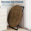 GustoWave Saucer Chair for Adults, Oversized Faux Fur Dish Chair with Metal Frame, Foldable Comfy Seat Lounge Chair - 4 of 4