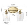 JONATHAN Y Jayne Iron/Seeded Glass Cottage Rustic LED Vanity Light - 4 of 4