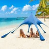 Costway 20 x 20 FT Beach Sunshade Canopy UPF50+ with Carry Bag & 8 Sandbags &  Shovel - 2 of 4