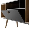 Theodore TV Stand for TVs up to 60" Black/Cinnamon - Manhattan Comfort: Entertainment Center with Cable Management - 3 of 4