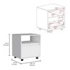 NicBex Nightstand with Drawer and Open Storage Shelf Modern Side End Table with Wheels for Bedroom,Living Room - image 3 of 4