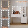 Vanity Mirror with Lights and Table & Power Outlet, Makeup Vanity Table with 12 Bulbs, 5 Drawer - 4 of 4