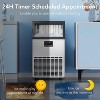 ZAFRO Commercial Crescent Ice Maker Machine 120Lbs/24H, Ready in 12Mins, Undercounter Ice Makers with 26Lbs Storage Capacity, Self-Cleaning - 4 of 4