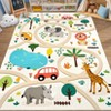 Washable Kids Play Mat  Non-Slip Forest Animal Car Road Area Rug Ultra-Soft Stain Resistant Carpet - 2 of 4