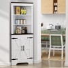 63.38" H Tall Storage Cabinet with Adjustable Shelf in White - 4 of 4