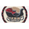 Earth Rugs Round Sleigh Rides Coaster 7"x7" – Durable Fabric for Drinks - 2 of 3