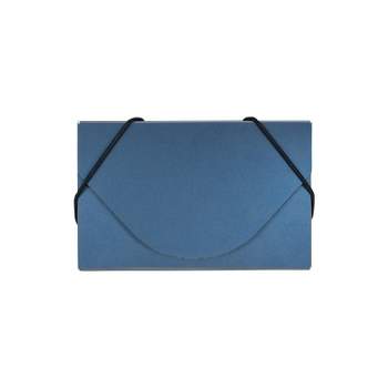 JAM Paper Plastic Business Card Holder Case Blue Metallic Sold Individually (3656189)
