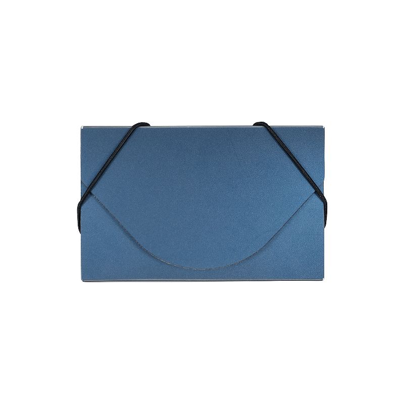 JAM Paper Plastic Business Card Holder Case Blue Metallic Sold Individually (3656189), 1 of 5