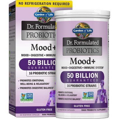 Garden of Life Probiotics Dr. Formulated Probiotics Mood+ 50 Billion Cfu Capsule 60ct