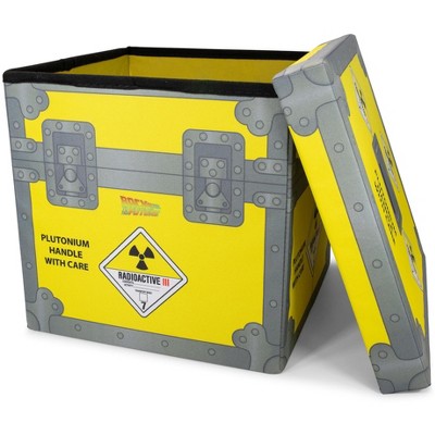 Robe Factory LLC Back to the Future Plutonium Storage Bin Cube Organizer with Lid | 15 Inches