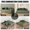 75'' Memory Foam Faux Fur 2-in-1 Foldable Boneless Sofa Bed with 2 Pillows - 4 of 4