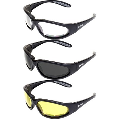 thumbnail image 2 of Global Vision OUTFITTER Fit-Over Glasses Goggles – 3 Pack: Clear, Smoke, Yellow 2 of 3