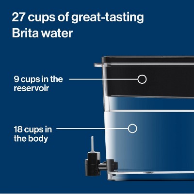 Brita Extra Large 27-Cup UltraMax Filtered Water Dispenser with Filter - Jet Black_13