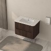 KWPZQEB 30'' Floating Bathroom Vanity w/ Sink, Wall Mounted Wood Bathroom Cabinet w/ 2 Drawers, Ceramic Integrated Sink, Floating Cabinet for Bathroom - 3 of 4
