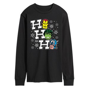 Men's - Marvel - Ho Ho Ho Avengers Long Sleeve Graphic T-Shirt - 1 of 3