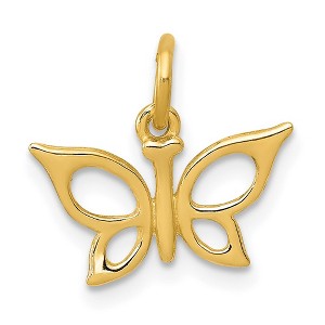 Black Bow Jewelry 14k Yellow Gold Polished Butterfly Charm, 13mm - 1 of 4