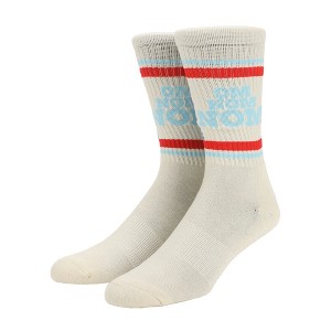 Sesame Street Om Nom Nom Striped Mens Athletic Crew Socks - 1 of 4