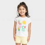 Toddler Girls' 'Love' Short Sleeve T-Shirt - Cat & Jack™ White