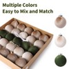 Velvet Christmas Ornaments Set of 25 - Elegant Shatterproof Holiday Balls for Tree Decorations in Green, Brown & Neutral Tones - 3 of 4