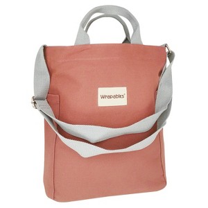 Wrapables Canvas Tote Bag for Women, Casual Cross Body Shoulder Handbag, Redwood - 1 of 4