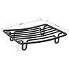 Aoibox Stainless Steel Bar Soap Dish Holder for Shower Bathroom, Rust Proof Self Draining, Modern Matte Black Design - 2 of 4