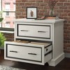 Sauder Carolina Grove 2 Drawer Lateral File Cabinet Winter Oak: Traditional Style, MDF, Metal Hardware, Laminate Surface - 3 of 4