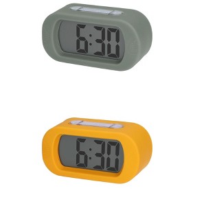 REGALWOVEN 2 Pcs Digital Battery Powered Big Numbers Display Oval Alarm Clock 5.4 x 2.6 x 2 Inches - 1 of 4